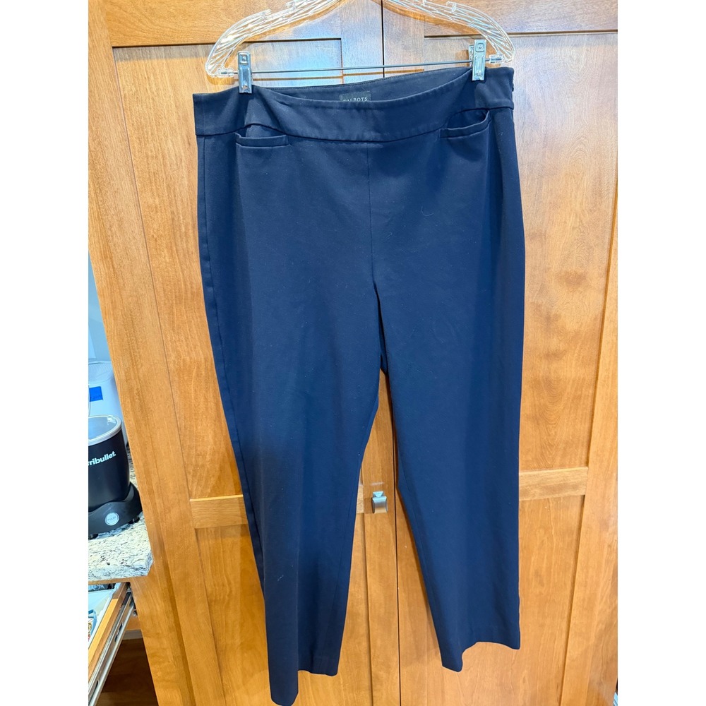 Talbots Refined Bi-Stretch Pant Curvy Black Dress Pants Women's Size 16